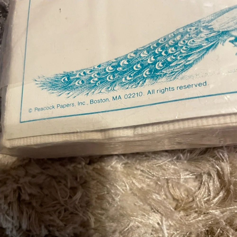 Vintage peacock papers Inc Sweet 16 birthday Party Napkins 3 ply colorful unique